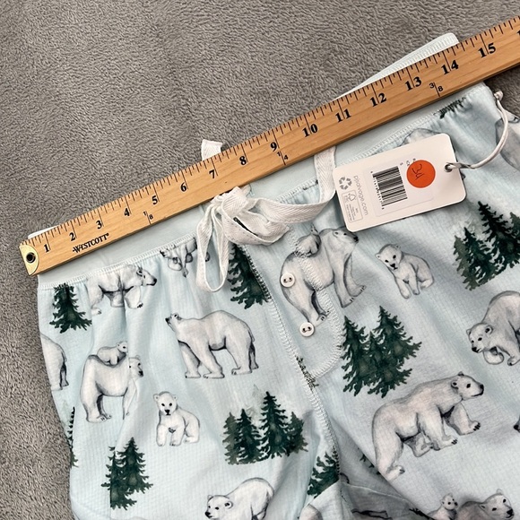 NEW PJ Salvage S Polar Bears Winter Blue Jogger Drawstring Pants - Picture 5 of 10